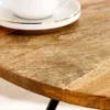Handgearbeiteter Beistelltisch SIMPLY CLEVER 60cm natur Mangoholz mit Griff