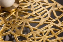 Handgearbeiteter Couchtisch ABSTRACT 60cm Alu gold im Gap Design