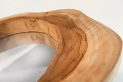 Handgearbeiteter Spiegel REFLECT 31cm natur Teakholz Wandspiegel