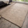 Handgearbeiteter Teppich WOOL 240x160cm beige aus Wolle