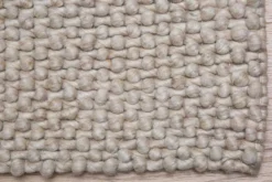 Handgearbeiteter Teppich WOOL 240x160cm beige aus Wolle