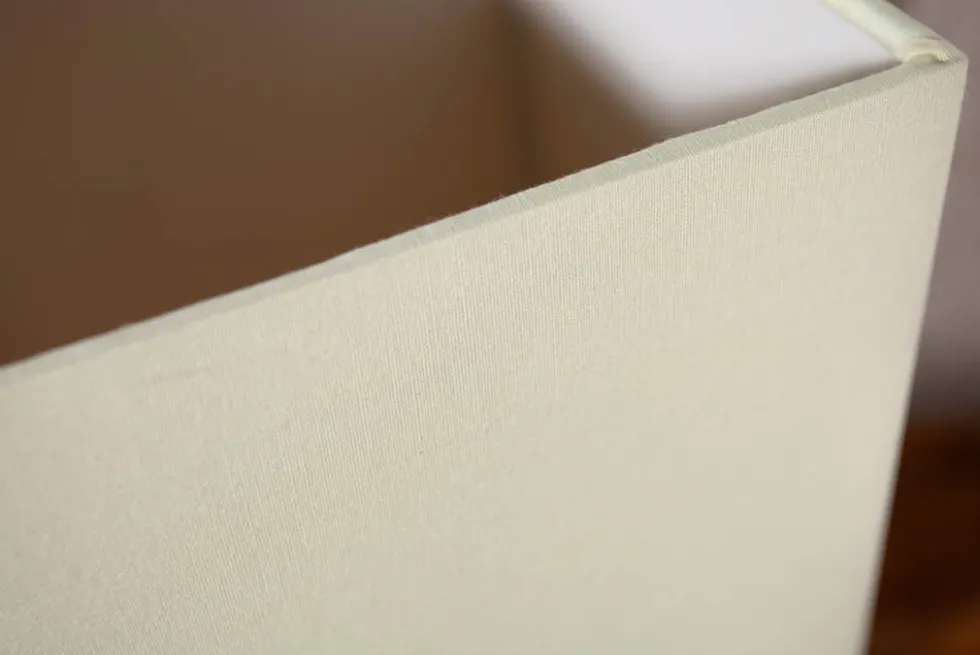 Handgearbeitete Treibholz Tischleuchte EUPHORIA 45cm beige mit Leinenschirm