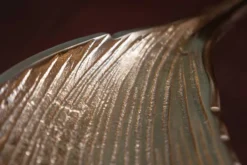 Handgefertigte Deko Schale ABSTRACT LEAF 65cm gold Aluminium