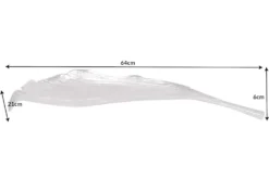 Handgefertigte Deko Schale ABSTRACT LEAF 65cm silber Aluminium