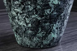 Handgefertigte Deko Vase ORIENT M 50cm gold Metall mit Patina Hammerschlag Design