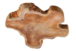 Handgefertigte Hängeleuchte HYPNOTIC 50cm natur Longan Massivholz