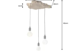 Handgefertigte Hängeleuchte HYPNOTIC 50cm natur Longan Massivholz