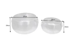 Handgefertigte Schalen 2er Set ORIENT silber Blumentopf im Hammerschlagdesign