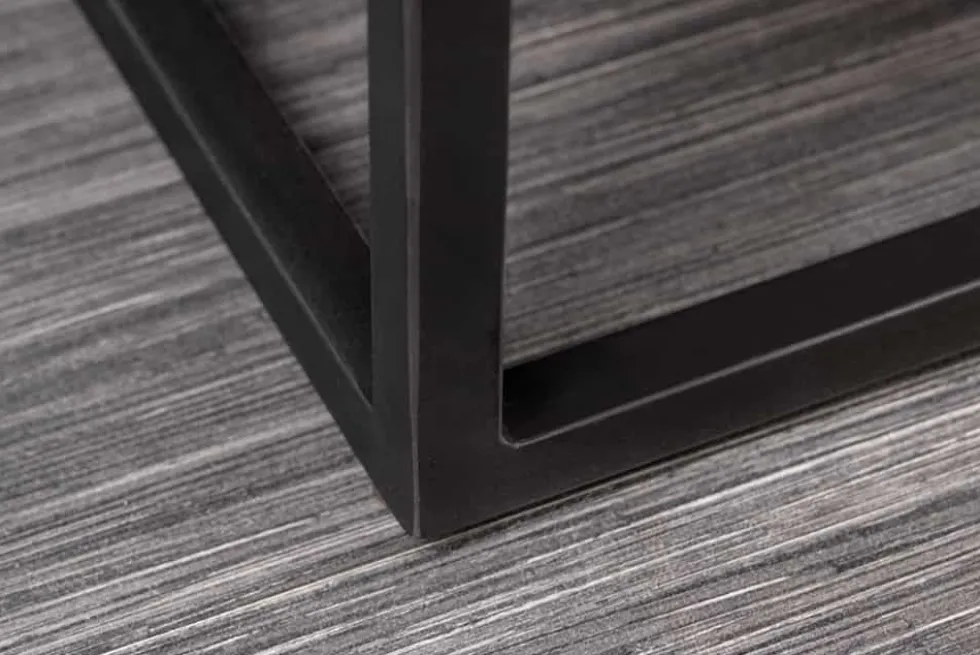 Handgefertigtes Sideboard CROCO 180cm grau schwarz Mangoholz mit 3D Schnitzereien massiv Metall