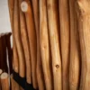 Handgefertigte Stehlampe EUPHORIA 154cm Longan-Holz mit vier Schirmen