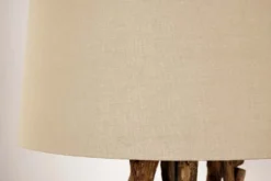 Handgefertigte Stehlampe WILD NATURE 158cm natur Treibholz Stehleuchte Leinenschirm