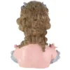 Handgefertigte Tischlampe LADY 60cm mehrfarbig Büste mit Lampenkugel