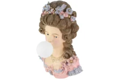Handgefertigte Tischlampe LADY 60cm mehrfarbig Büste mit Lampenkugel
