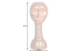 Handgefertigte Vase FACE 50cm Kupfer-Look Antik Aluminium abstrakt