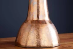 Handgefertigte Vase FACE 50cm Kupfer-Look Antik Aluminium abstrakt