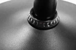 Höhenverstellbarer Barhocker MODENA vintage grau Microfaser Metall schwarz mit Lehne drehbar