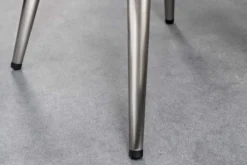 Höhenverstellbarer Barhocker INDUSTRIAL Chrom gebürstet silber schwarz Metall rund drehbar
