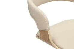 Höhenverstellbarer Barhocker MANHATTAN natur Eiche creme beige Kunstleder drehbar
