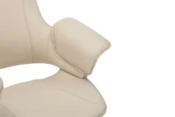 Höhenverstellbarer Bürostuhl MANHATTAN natur Eiche creme beige Kunstleder drehbar