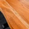 Höhenverstellbarer Schreibtisch MAMMUT 160cm natur Akazie Massivholz Baumkante