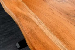 Höhenverstellbarer Schreibtisch MAMMUT 160cm natur Akazie Massivholz Baumkante