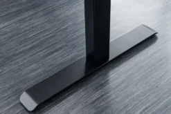 Höhenverstellbarer Schreibtisch MAMMUT 140cm braun Sheesham Massivholz stone finish
