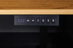 Höhenverstellbarer Schreibtisch OAK DESK 160cm natur Eiche schwarz Metall