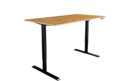Höhenverstellbarer Schreibtisch OAK DESK 120cm natur Eiche schwarz Metall