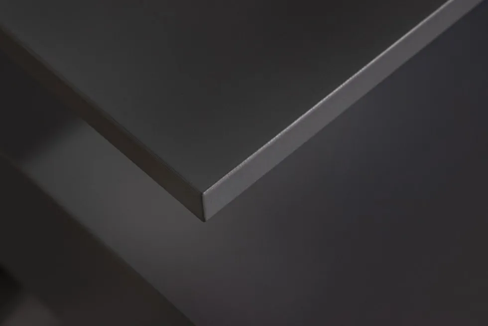 Hängender Nachttisch FLOATING 35cm schwarz Regal mit Schublade
