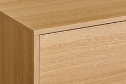 Hängendes TV-Board LOFT 150cm natur schwarz fünf Fächer mit Schublade