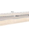 Hängendes TV-Lowboard MAMMUT 160cm braun Akazie honey finish Massivholz Baumkante