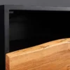 Hängendes TV-Lowboard ORGANIC ARTWORK 140cm anthrazit Akazie Massivholz Baumkante