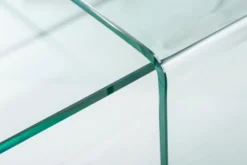 Hochwertiges 2er Set Glas Couchtisch FANTOME 100cm transparent