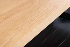 Imposanter Esstisch ZEUS 210cm natur Eiche schwarz mit U-Gestell Metall