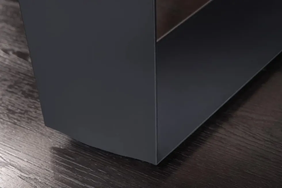 Imposanter Esstisch ZEUS 210cm natur Eiche schwarz mit U-Gestell Metall