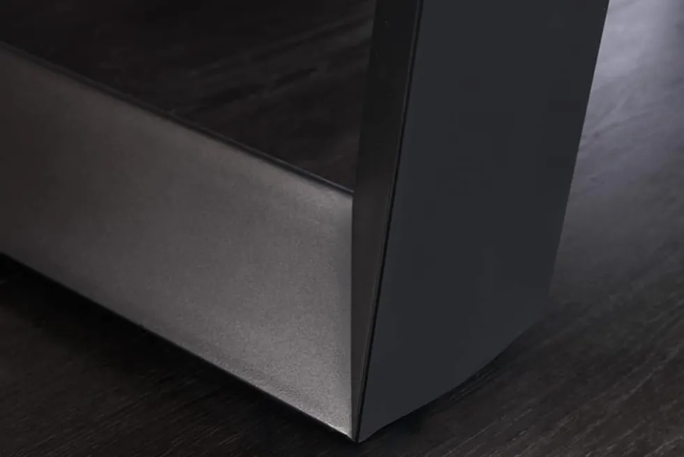 Imposanter Esstisch ZEUS 210cm natur Eiche schwarz mit U-Gestell Metall