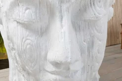 Imposanter XXL Kopf BUDDHA 110cm weiß GRC Beton