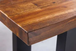 Industrial Baumstamm Sitzbank GENESIS 160cm Akazie Massivholz Kufengestell