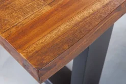 Industrial Baumstamm Sitzbank GENESIS 180cm Akazie Massivholz Metallgestell Live Edge