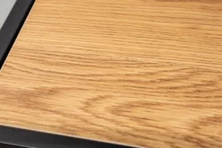 Industrial Bücherregal SLIM LINE 114cm Wildeiche schwarz fünf Regalböden