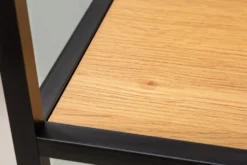 Industrial Bücherregal SLIM LINE 185x114cm Wildeiche schwarz sechs Regalböden