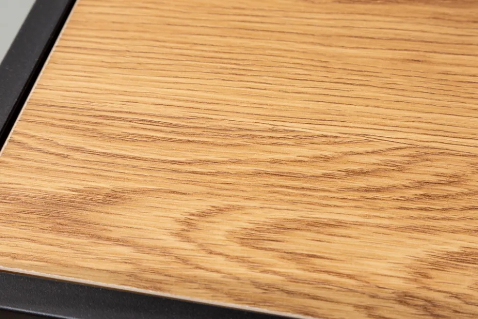 Industrial Bücherregal SLIM LINE 185cm Wildeiche schwarz sechs Regalböden