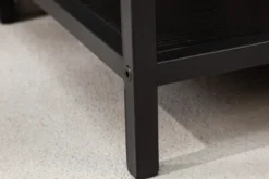 Industrial Bücherregal SLIM LINE 185x114cm Esche schwarz sechs Regalböden