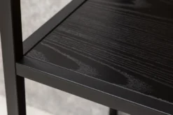 Industrial Bücherregal SLIM LINE 185x114cm Esche schwarz sechs Regalböden