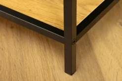 Industrial Bücherregal SLIM LINE 185cm Wildeiche schwarz Metall mit Schubladen