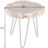 Industrial Beistelltisch GOA 40cm natur Akazie Massivholz Baumstamm rund Hairpin Legs