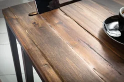 Industrial Beistelltisch SCANDINAVIA 60cm Akazie Massivholz Laptoptisch mit Tablet-Halterung