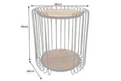 Industrial Beistelltisch TRUE ELEMENTS 50cm natur Akazie Massivholz