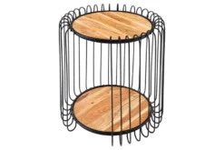 Industrial Beistelltisch TRUE ELEMENTS 50cm natur Akazie Massivholz