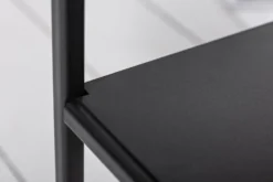 Industrial Couchtisch APARTMENT 95cm Massivholz Eiche geölt mit Ablage Metallgestell schwarz
